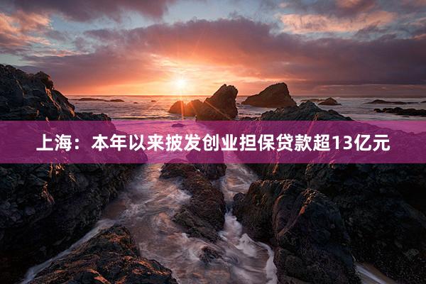 上海：本年以来披发创业担保贷款超13亿元