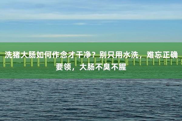 洗猪大肠如何作念才干净？别只用水洗，难忘正确要领，大肠不臭不腥
